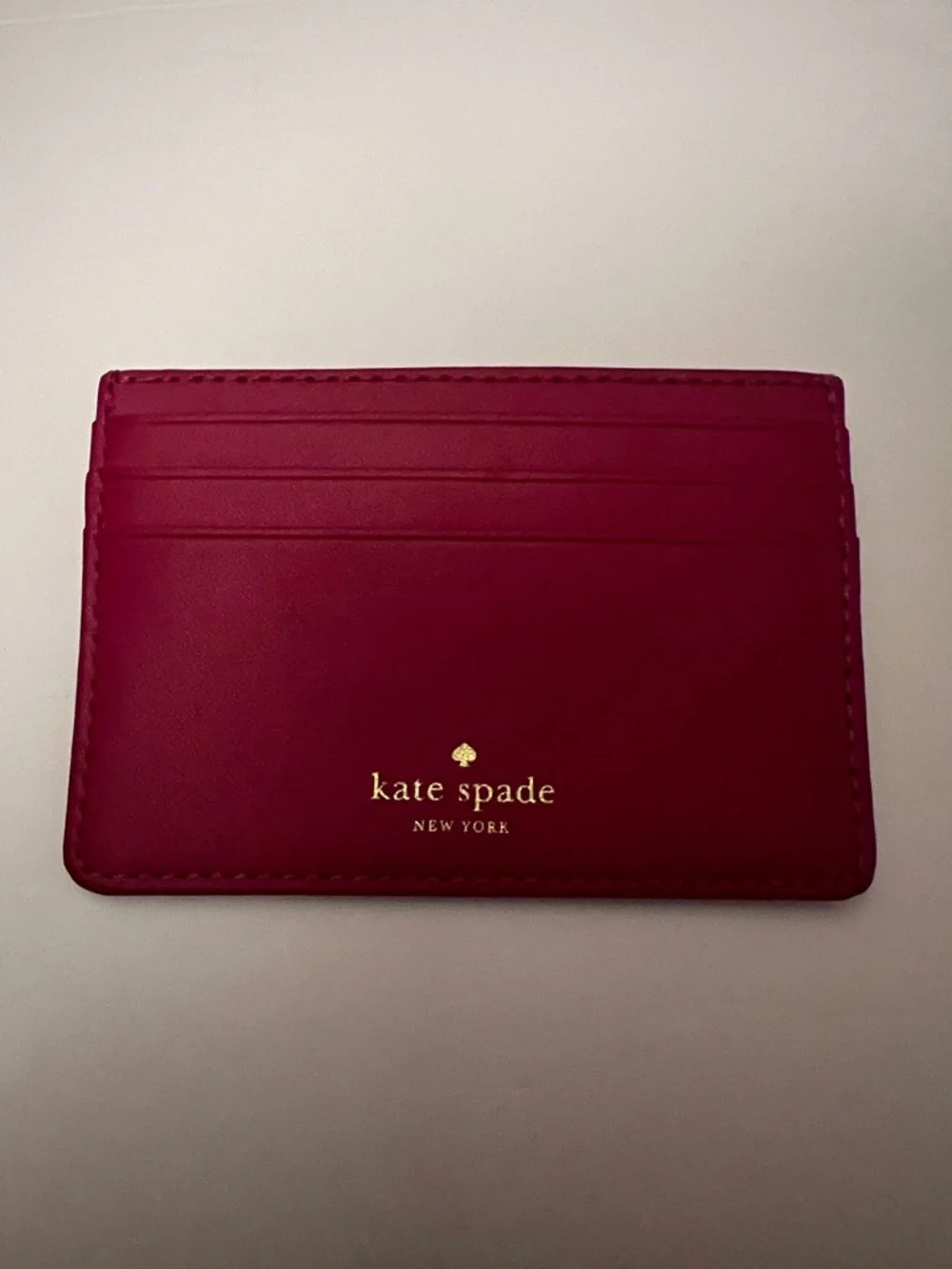 Kate Spade New York Bright Pink Card Case Wallet